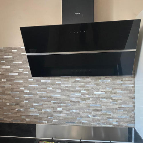 zelfklevende steenstrip bruin keukenachterwand