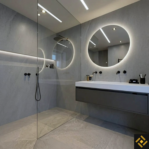 betonlook wandpaneel middelgrijs