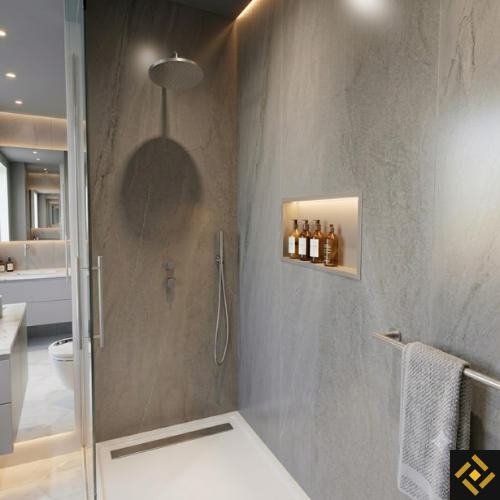 douche wandpanelen grijs betonlook grijs