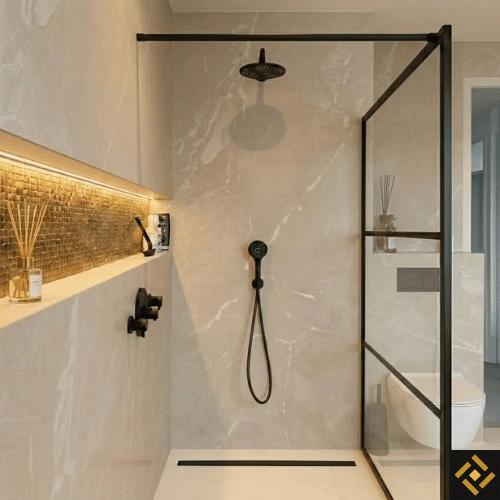 marmerlook badkamer wandpanelen