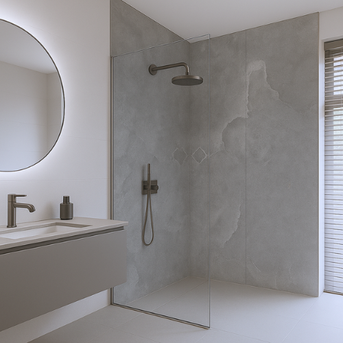 wandpaneel kalksteen grijs