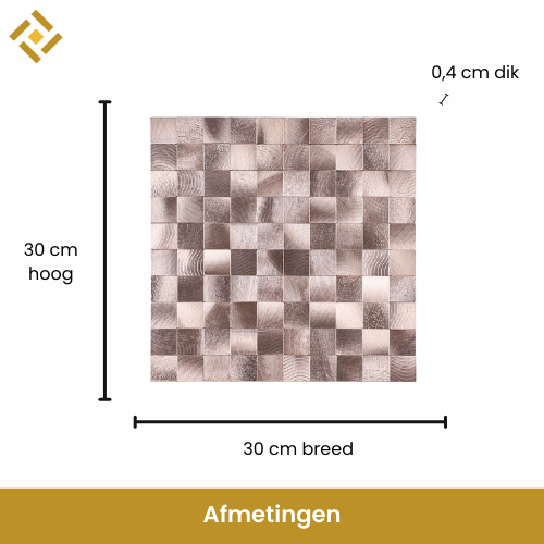 rose tegels afmetingen
