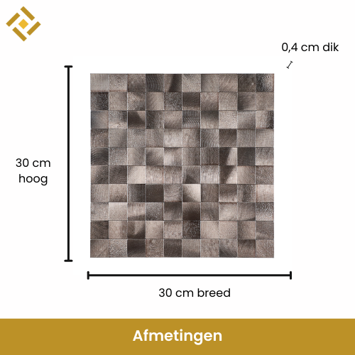 bruine tegels afmetingen