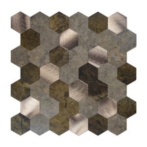 hexagon wandtegels koper