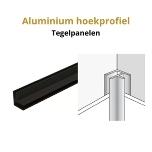 zwart hoekprofiel tegelpanelen