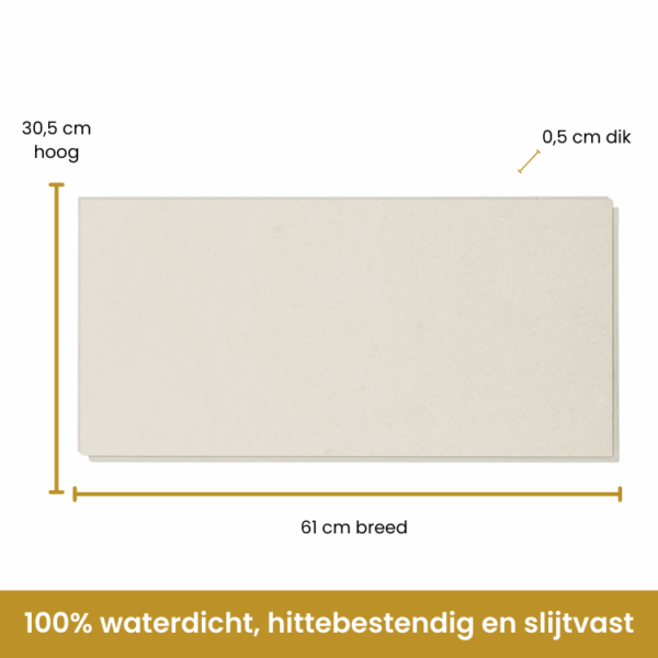 afmetingen beige wandtegelpaneel