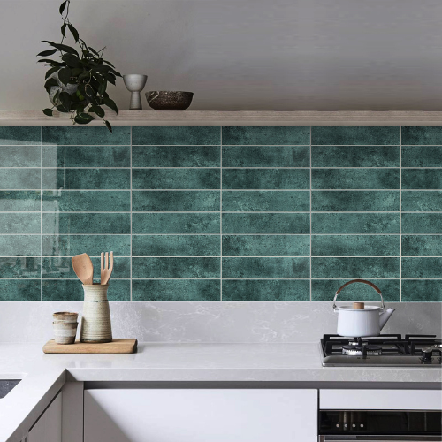 groene wandtegels keuken