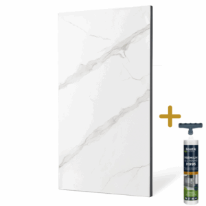 wandpaneel marmerlook wit