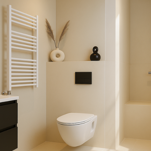 wandpanelen badkamer beige