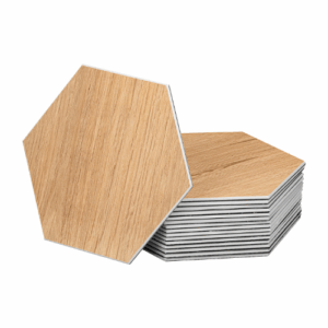 hexagon hout plaktegels