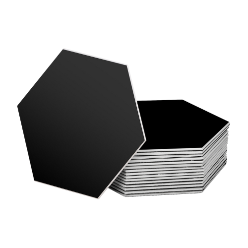 hexagon tegels zwart plaktegels