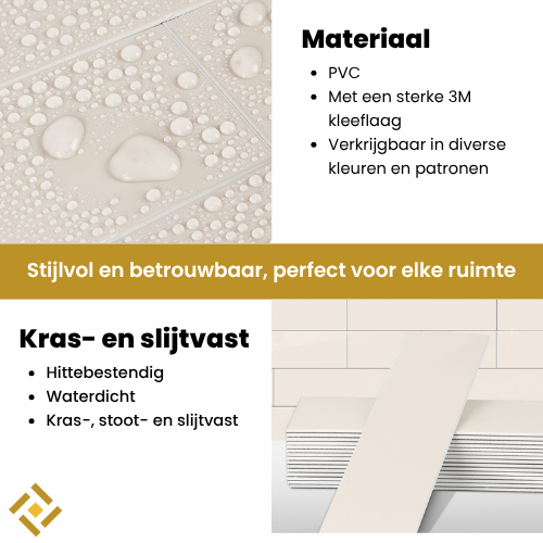 klevende tegels beige mat