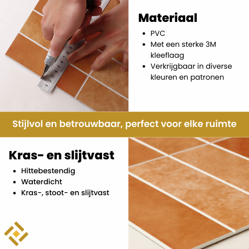 oranje wandtegels specificaties