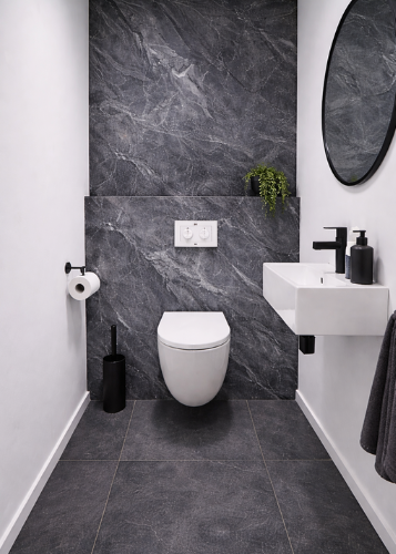 Wandpaneel donker grijs