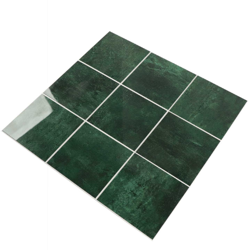 groene vierkante wandtegels zelfklevend