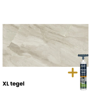 Beige marmer tegels XL tegelpaneel met montagelijm