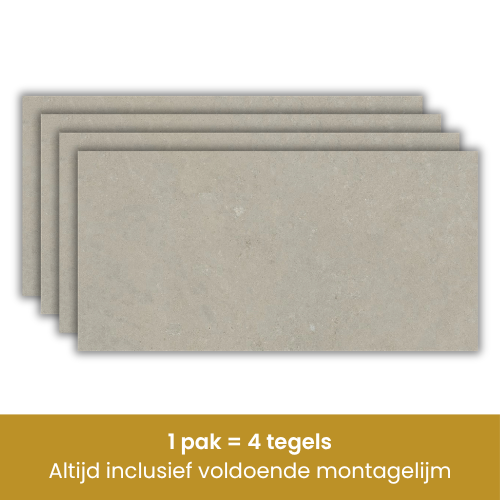 Grote grijze wandtegels set van 4