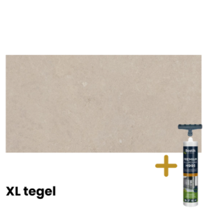 Grote wandtegels Himalaya zout XL tegelpaneel met montagelijm