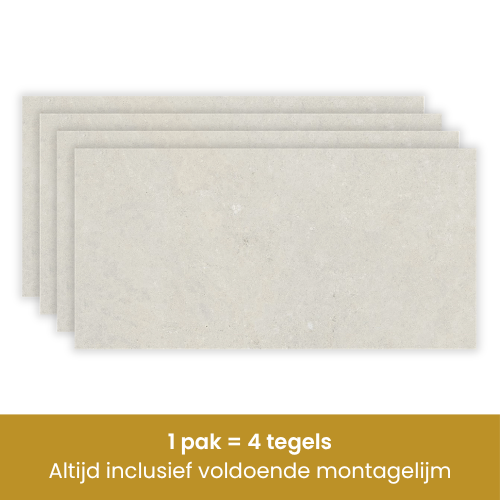 Lichtgrijze tegels set van 4