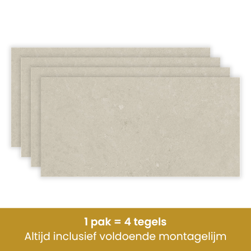 Wandtegels zandkleur, set van 4