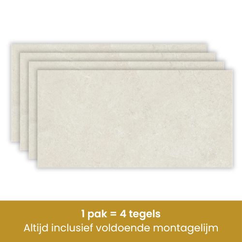Zandgrijs tegel set van 4 wandtegels