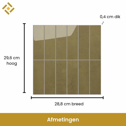 plaktegel olijfgroen afmetingen